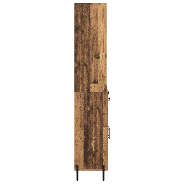 Korkea kaappi 69,5 x 32,5 x 180 cm Vanha Puu Tekninen puu