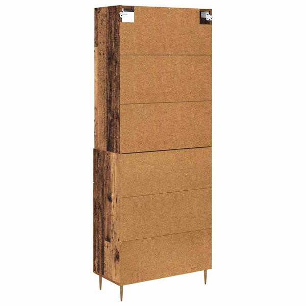 Tekninen puu 69,5 x 34 x 180 cm Vanha puu korkea kaappi