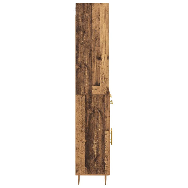Tekninen puu 69,5 x 34 x 180 cm Vanha puu korkea kaappi
