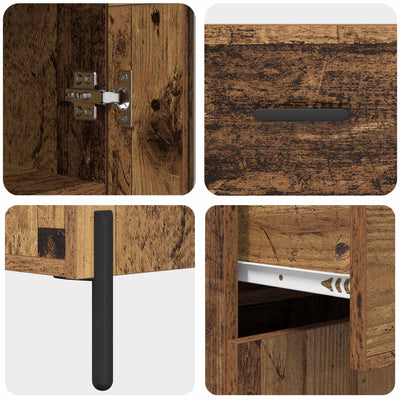 Korkea kaappi Vanha Puu 69,5 x 34 x 180 cm Tekninen puu