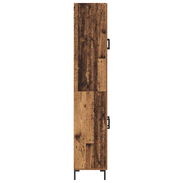 Korkea kaappi 2 osaa Vanha puu 69,5 x 34 x 180 cm Tekninen puu
