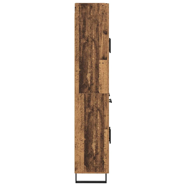 Korkea kaappi 180 cm Vanha puu 69,5 x 34 cm Tekninen puu