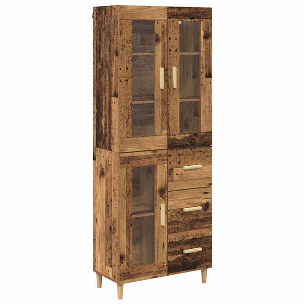 Korkea kaappi Vanha Puu 69,5 x 34 x 180 cm Tekninen puu (53)