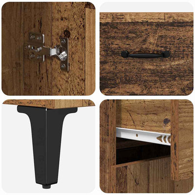 Korkea kaappi Vanha Puu 69,5 x 34 x 180 cm Tekninen puu