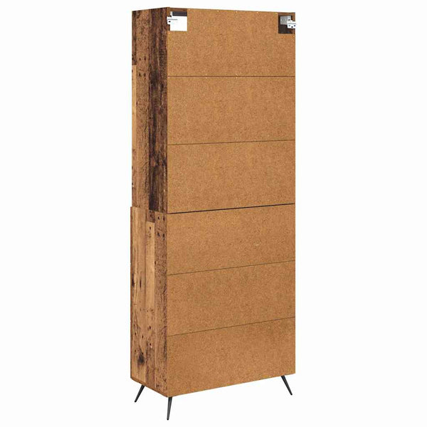 Korkea kaappi Vanha Puu 69,5 x 34 x 180 cm Tekninen puu (52)