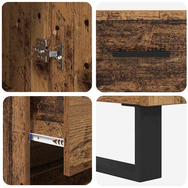 180 cm korkea kaappi Vanha puu 69,5 x 34 cm Tekninen puu