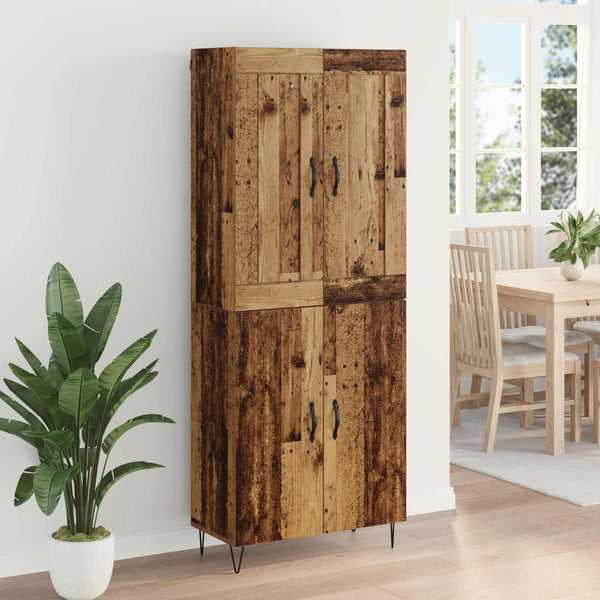 Korkea kaappi Vanha Puu 69,5 x 34 x 180 cm Tekninen puu