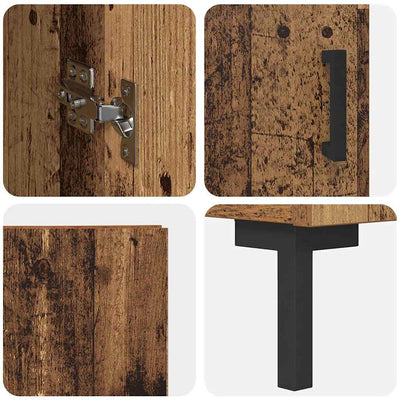 Korkea kaappi Vanha Puu 34,5 x 34 x 180 cm Tekninen puu