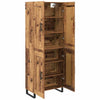 Korkea kaappi 2 kpl Vanha puu 69,5 x 34 x 180 cm