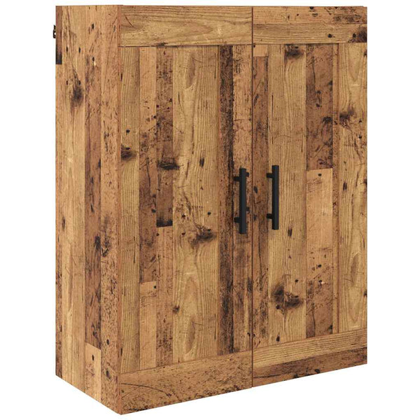 Korkea kaappi 2 kpl Vanha puu 69,5 x 34 x 180 cm
