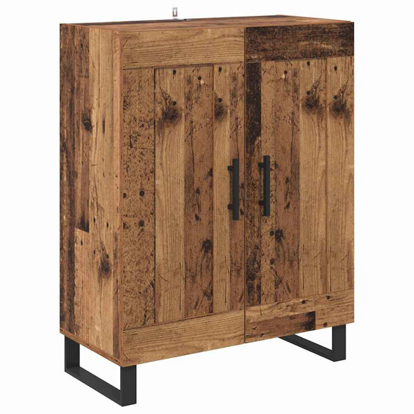 Korkea kaappi 2 kpl Vanha puu 69,5 x 34 x 180 cm