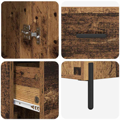 Korkea kaappi Vanha Puu 34,5 x 34 x 180 cm Tekninen puu