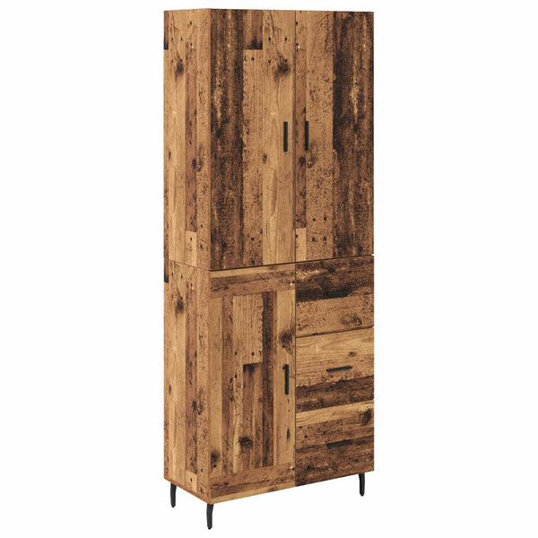 Korkea kaappi Vanha Puu laatikon kanssa 69,5 x 34 x 180 cm