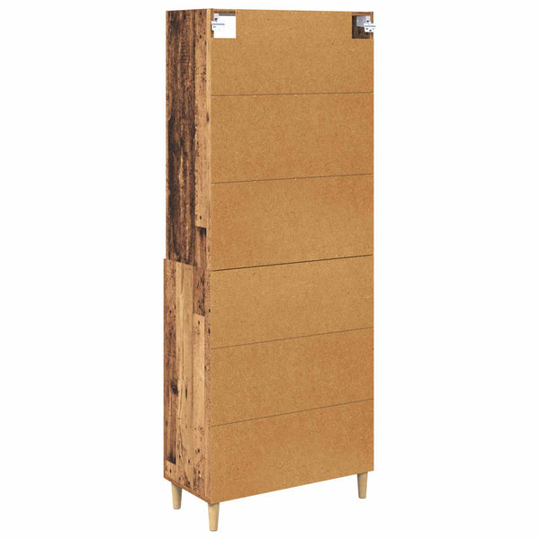 Korkea kaappi Vanhan Puun väri 69,5 x 32,5 x 180 cm Tekninen puu