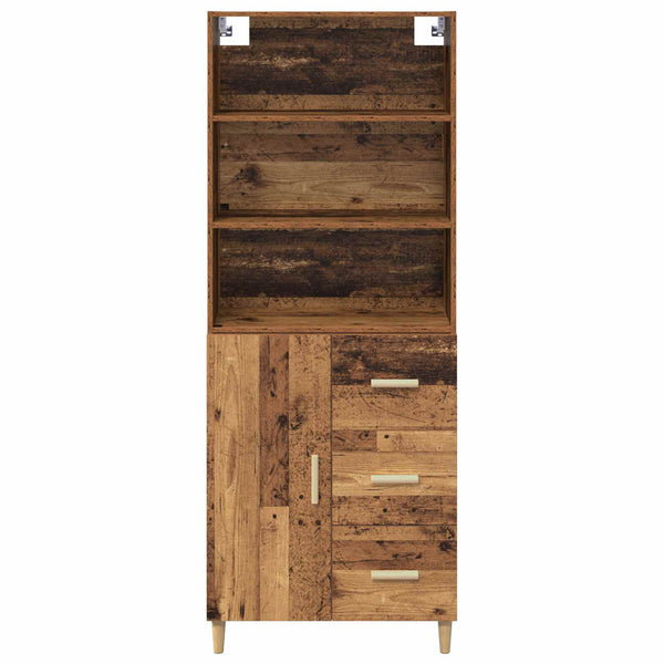 Korkea kaappi Vanhan Puun väri 69,5 x 32,5 x 180 cm Tekninen puu