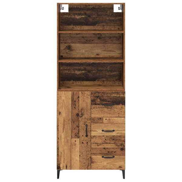 Korkea kaappi Vanha Puu 69,5 x 34 x Tekninen puu 180 cm