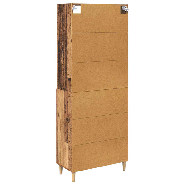 Vanha Puu korkea kaappi 180 cm x 69,5 x 32,5 cm Tekninen puu
