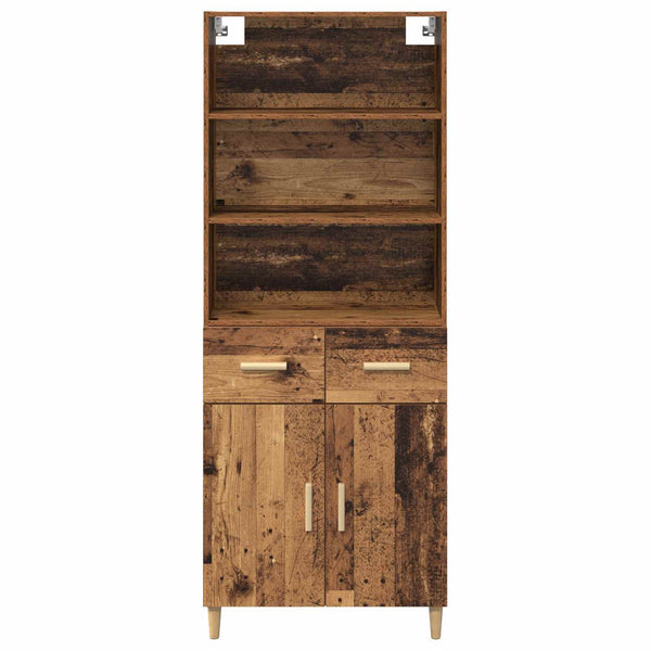 Vanha Puu korkea kaappi 180 cm x 69,5 x 32,5 cm Tekninen puu