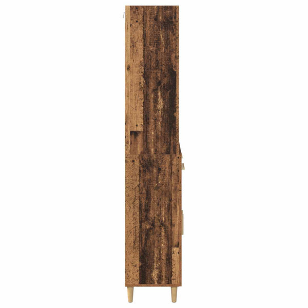 Vanha Puu korkea kaappi 180 cm x 69,5 x 32,5 cm Tekninen puu