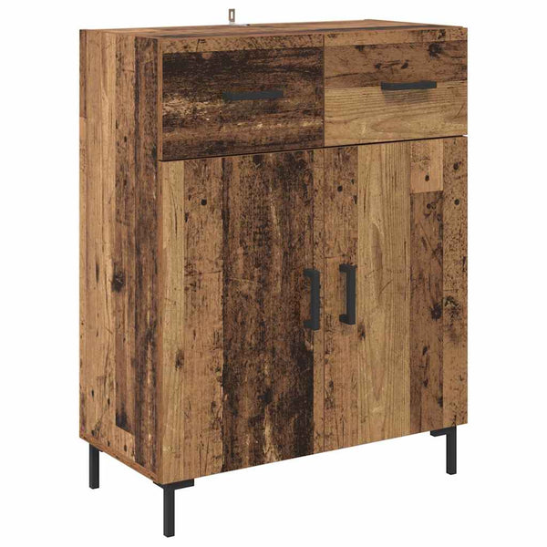 Korkea kaappi 2 kappaletta Vanha puu 69,5 x 34 x 180 cm Tekninen puu