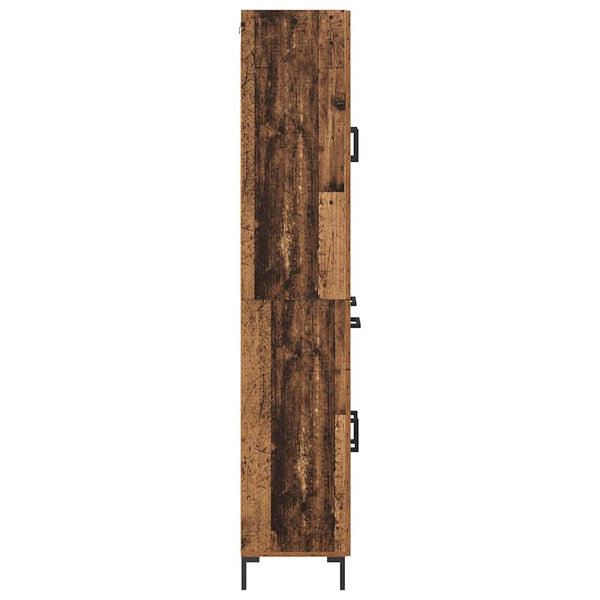 Korkea kaappi 2 kappaletta Vanha puu 69,5 x 34 x 180 cm Tekninen puu