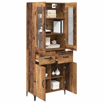 Korkea kaappi Vanha Puu 69,5 x 34 x 180 cm Tekninen puu