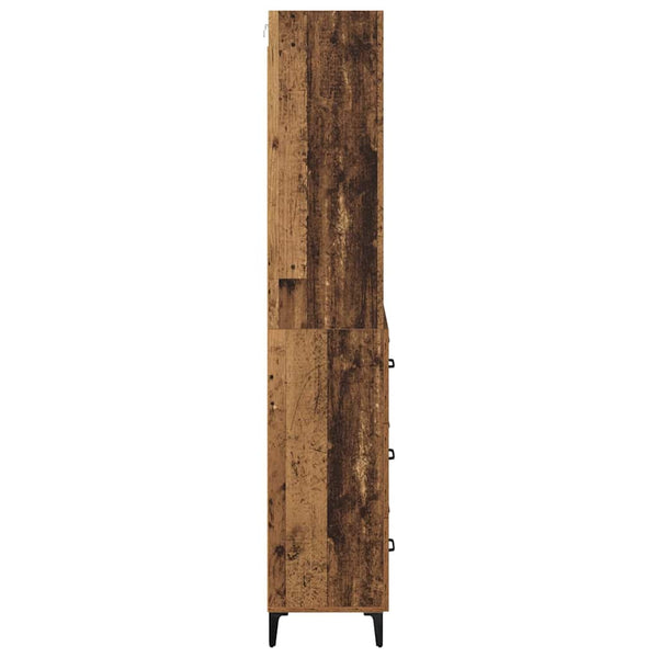 Tekninen puu korkea kaappi 34 x 180 cm 69,5 Vanha Puu