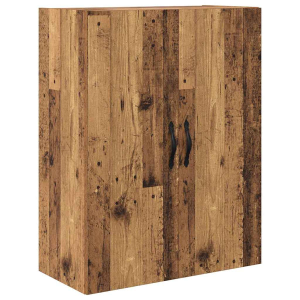 2 pcs korkea kaappi Lasi ja tekniikkapuu Vanha puu