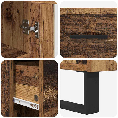 Korkea kaappi Vanha Puu 69,5 x 34 x 180 cm Tekninen puu