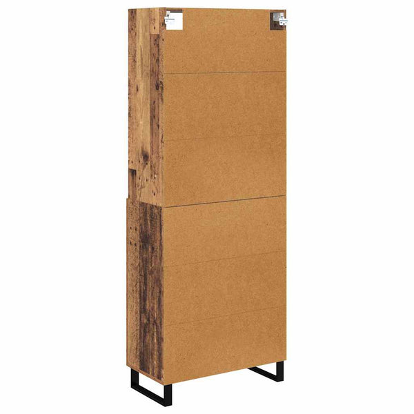 180 cm Vanha puu korkea kaappi 69,5 x 34 cm Tekninen puu