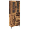 Korkea kaappi 2 kpl Vanha puu 69,5 x 34 x 180 cm Tekninen puu