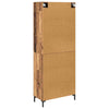 Korkea kaappi 2 kpl Vanha puu 69,5 x 34 x 180 cm Tekninen puu