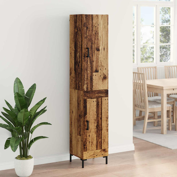 Korkea kaappi 69,5 x 34 Vanha Puu Tekninen puu 180 cm