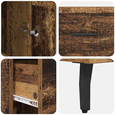 Korkea kaappi Vanha Puu 34,5 x 34 x 180 cm Tekninen puu