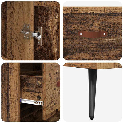 Korkea kaappi Vanha Puu 69,5 x 34 x 180 cm Tekninen puu