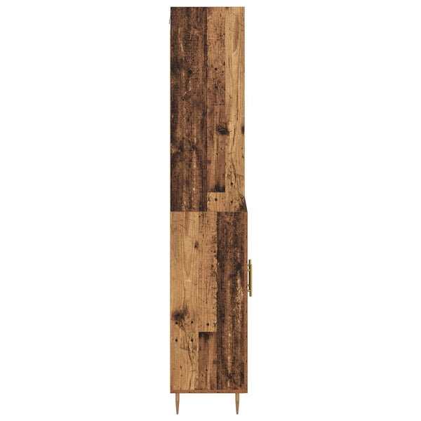 Vanha puu korkea kaappi Tekninen puu 180 cm 69,5 x 34 cm