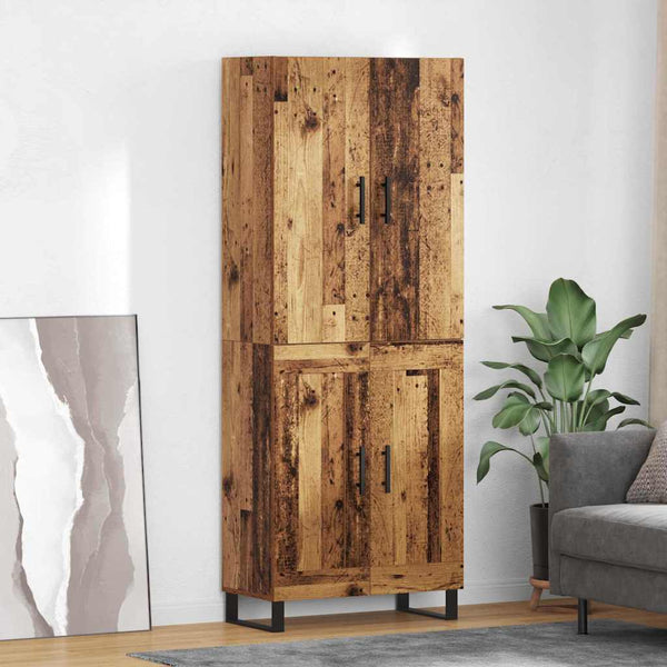 Korkea kaappi 2 kpl Vanha Puu 69,5 x 34 x 180 cm