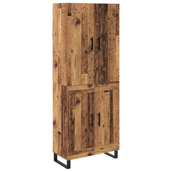 Korkea kaappi 2 kpl Vanha Puu 69,5 x 34 x 180 cm
