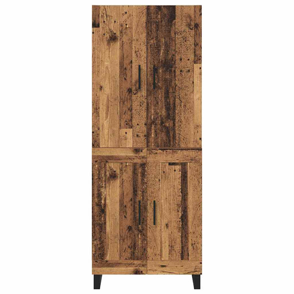 Korkea kaappi 2 kpl Vanha Puu 69,5 x 34 x 180 cm