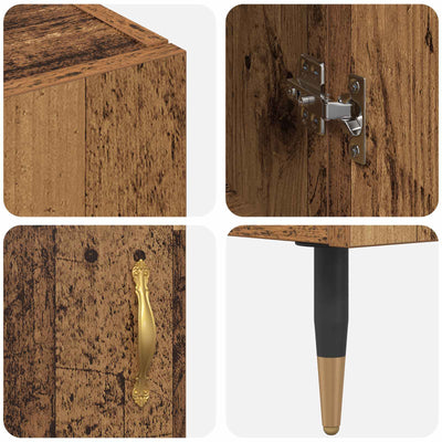 Korkea kaappi Vanha Puu 69,5 x 34 x 180 cm Tekninen puu