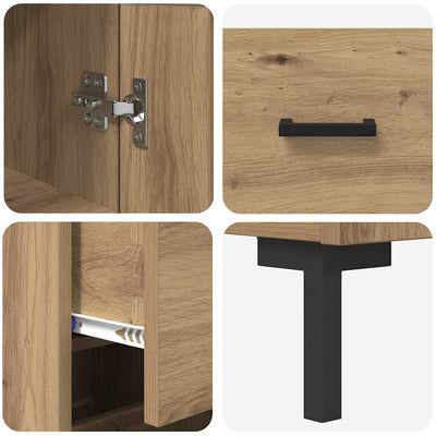 Korkea kaappi Artisan tammi 34,5 x 34 x 180 cm Tekninen puu