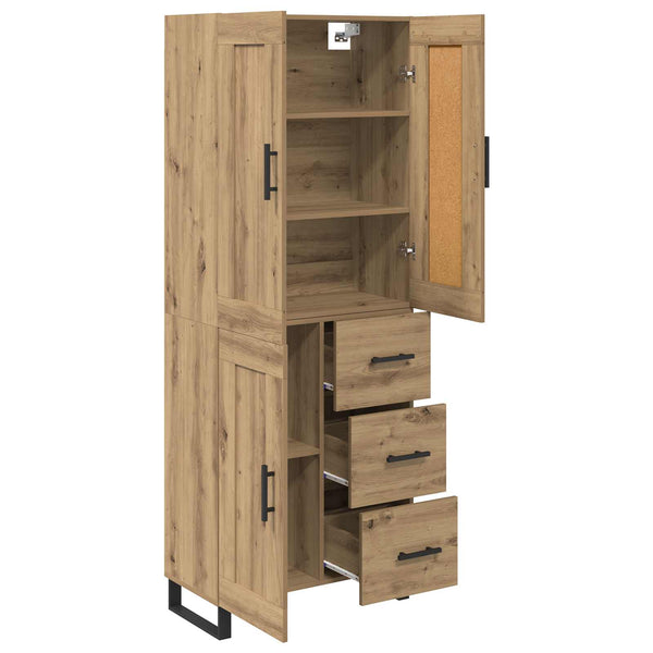 Korkea kaappi 2 kpl Artisan tammi 69,5 x 34 x 180 cm