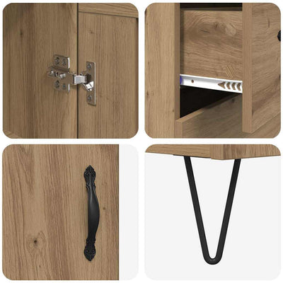 Korkea kaappi Artisan tammi 69,5 x 34 x 180 cm Tekninen puu