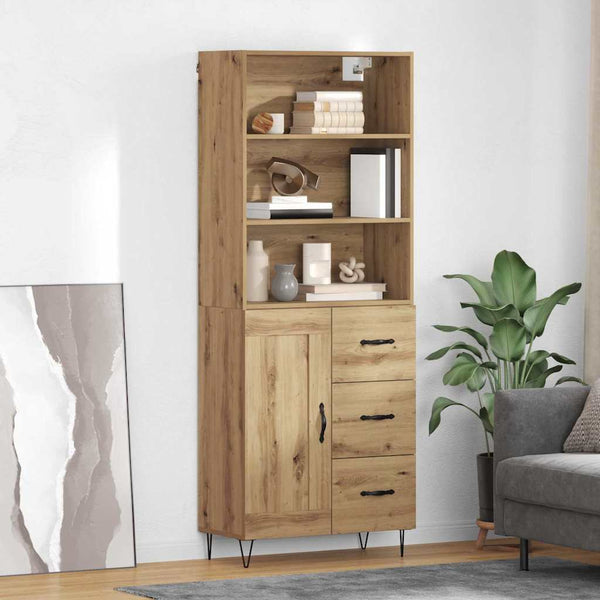 Korkea kaappi Artisan tammi 69,5 x 34 x 180 cm Tekninen puu (68)