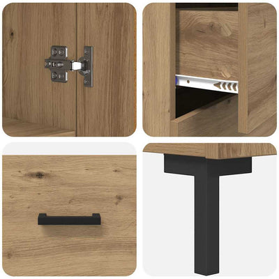 Korkea kaappi Artisan tammi 69,5 x 34 x 180 cm Tekninen puu