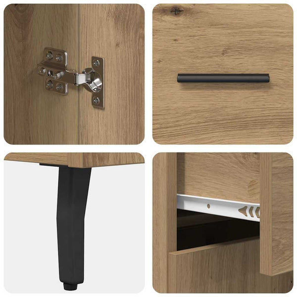 Laatikon kanssa korkea kaappi Artisan tammi 69,5 x 34 x 180 cm