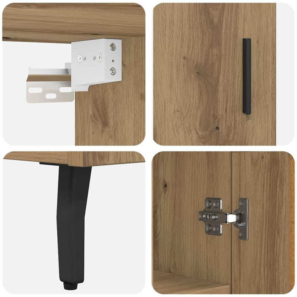 Korkea kaappi tammi Artisan 69,5 x 34 x 180 cm