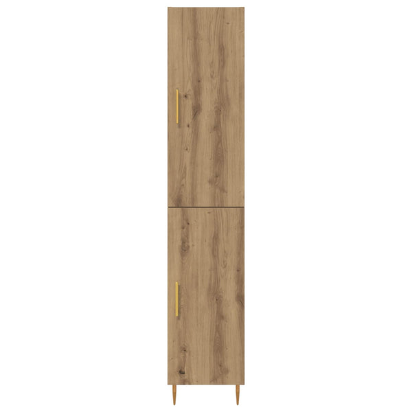 2 pcs korkea kaappi tammi Artisan Tekninen puu