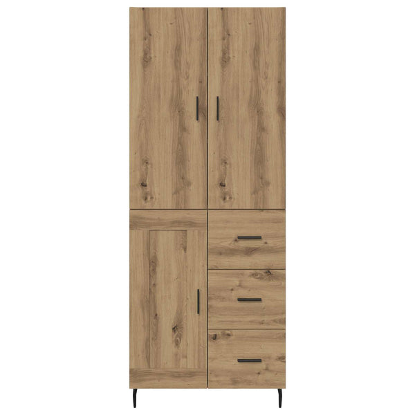 Tammi korkea kaappi laatikon kanssa 69,5 x 34 x 180 cm, Artisan