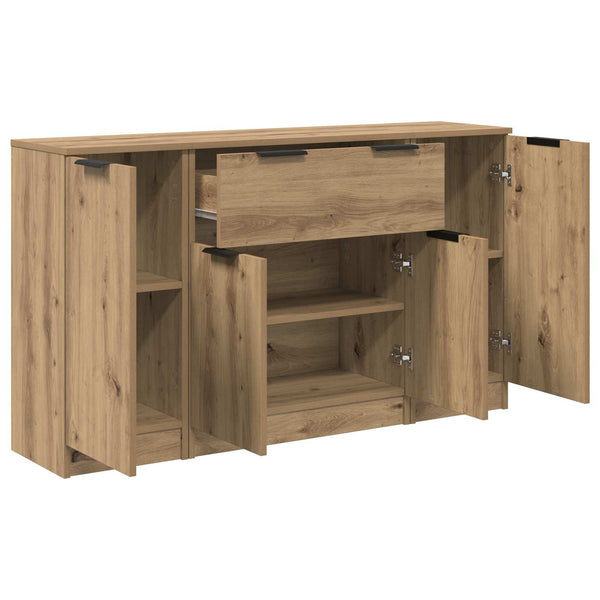 Sivupöytä laatikon kanssa 3 pcs Artisan tammi Tekninen puu